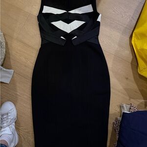 Karen Mullen Elegant Black and White Women's Dress UK12